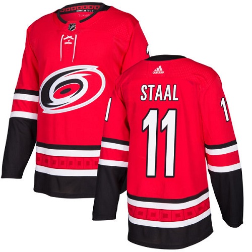 Adidas Hurricanes #11 Jordan Staal Red Home Authentic Stitched NHL Jersey - Click Image to Close